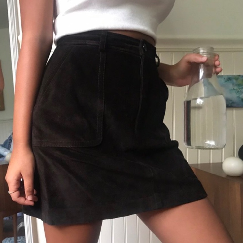 100% genuine leather skirt- Banana Republic